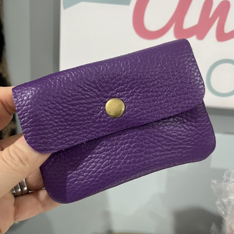 Leather Purse - Purple